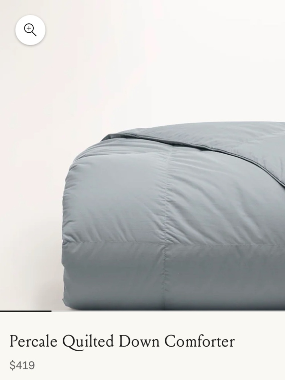 Boll & Branch Percale Quilted Down Comforter King